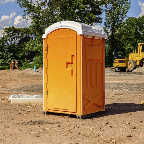 how often are the portable restrooms cleaned and serviced during a rental period in Galesburg North Dakota